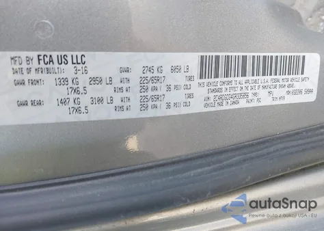 2016 Dodge Grand Caravan Sxt из США, поврежденный, VIN 2C4RDGCG4GR335856